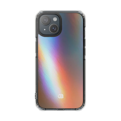 Prismatic Ray · Clear Impact Magnetic Phone Case for iPhone · Blue
