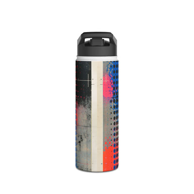Chromatic Halftone Grid · Insulated Water Bottle · Blue