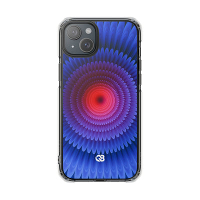 Radial Spectrum Bloom · Clear Impact Magnetic Phone Case for iPhone · Blue