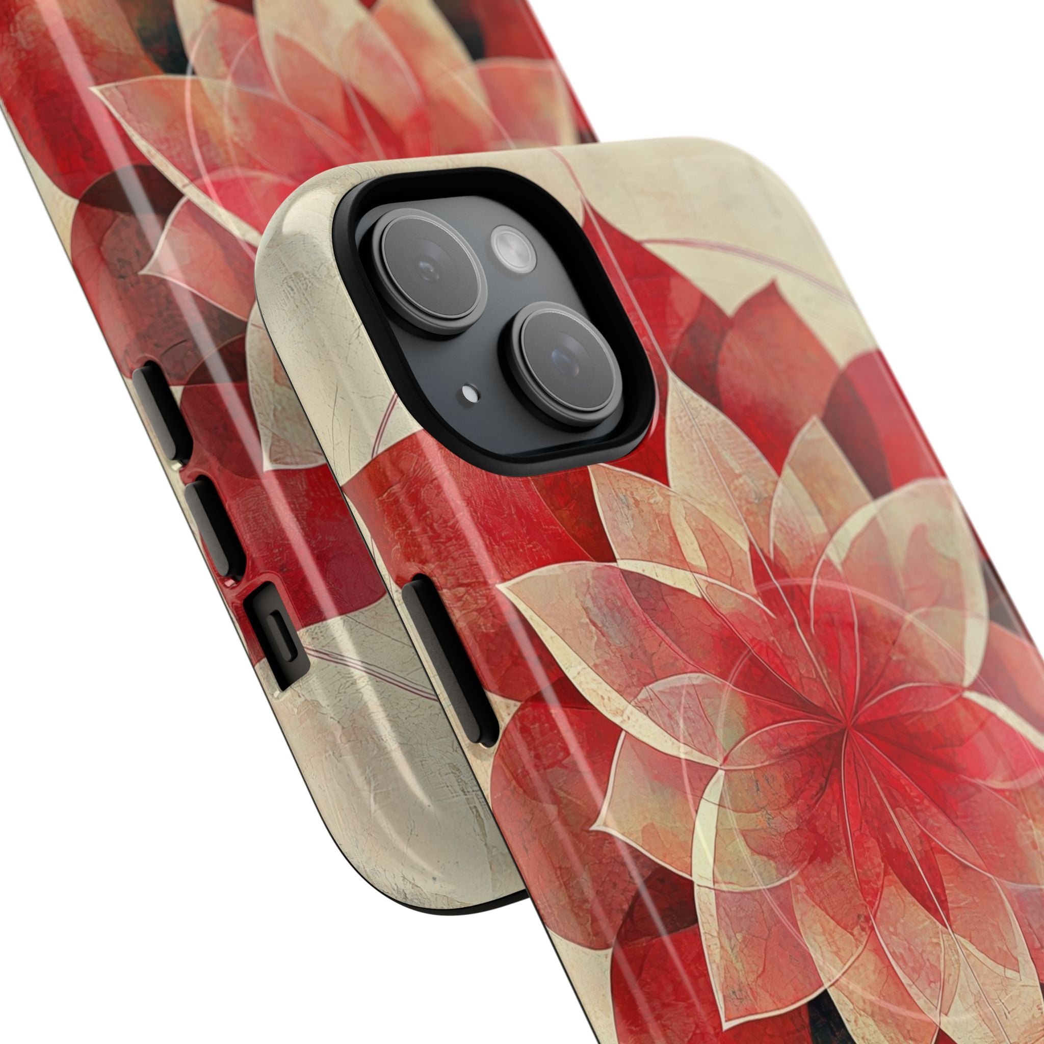 Crimson Bloom iPhone 15 Plus Case - Tough+
