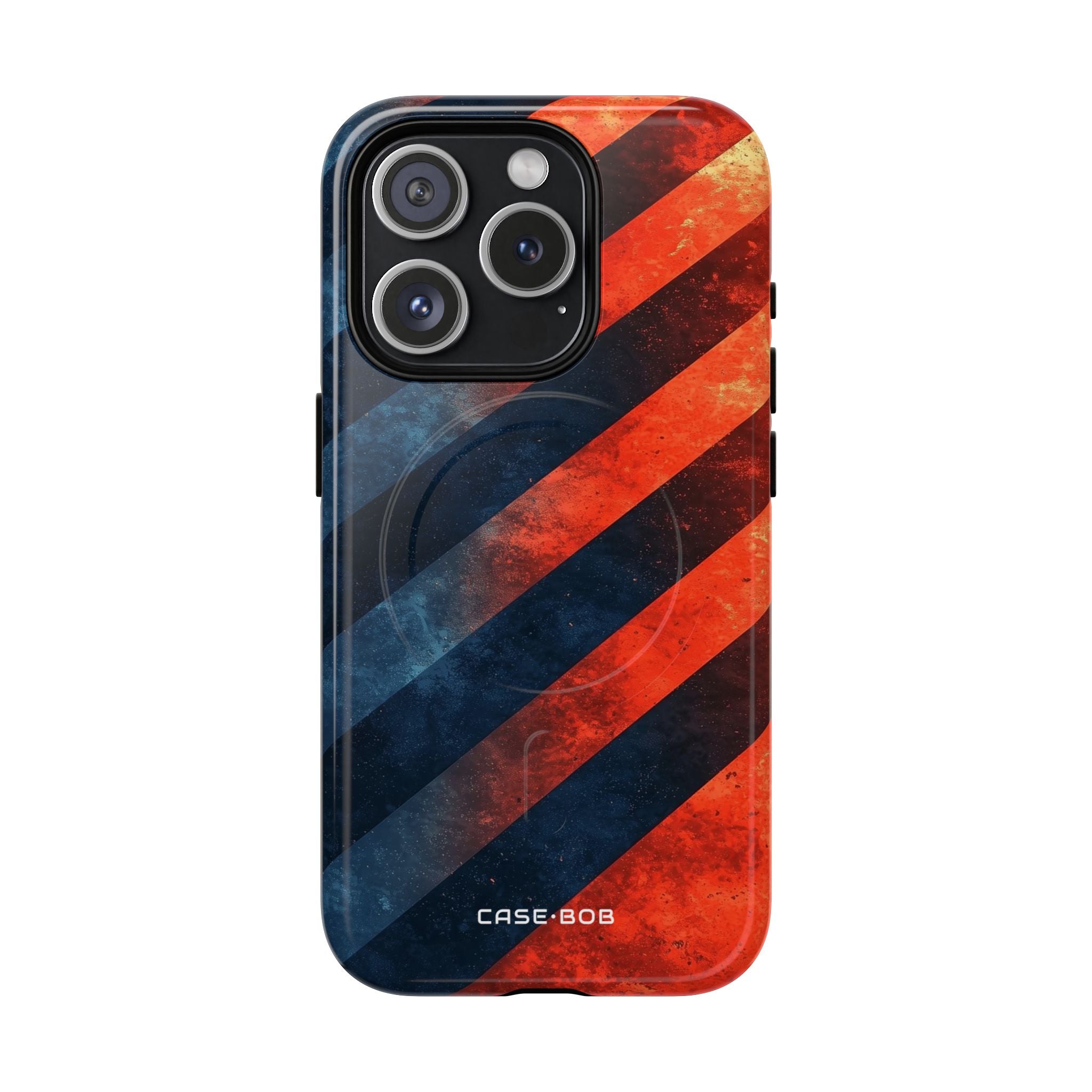 Diagonal Stripes Blaze iPhone 15 Pro Cover - Tough+