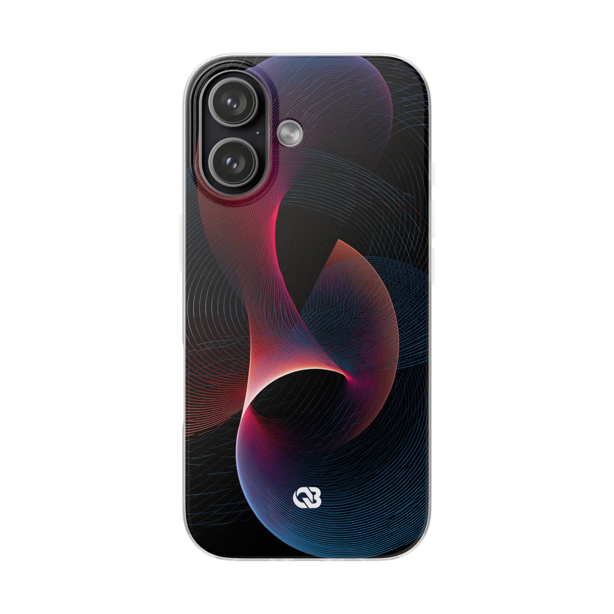 Black Lite Phone Case for iPhone - Cobalt Crimson Flux