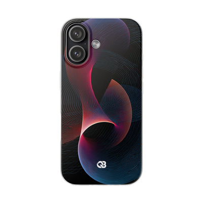 Black Lite Phone Case for iPhone - Cobalt Crimson Flux