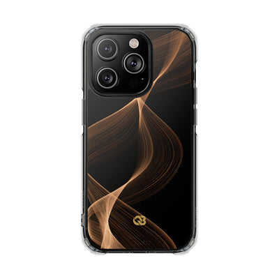 Brown Impact MagSafe Phone Case for iPhone - Copper Silk Wave