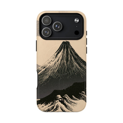 Beige Tough 2.0 Magsafe Phone Case for iPhone - Obsidian Ink Summit