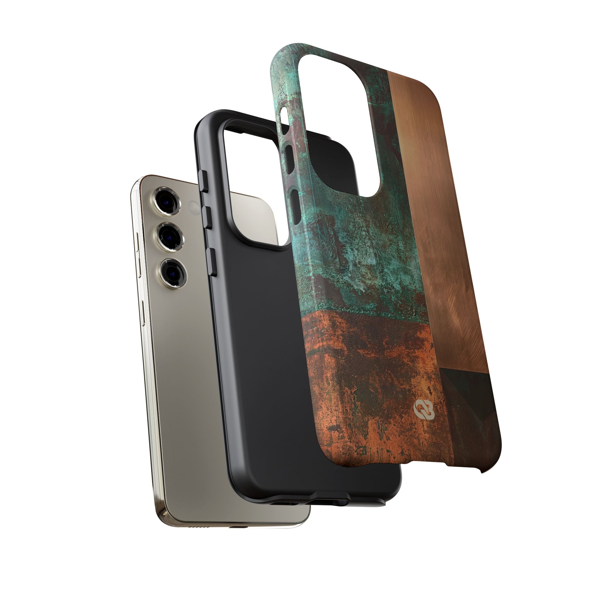 Teal Tough Phone Case for Samsung - Verdigris Copper Slab