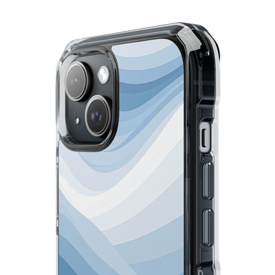 Blue Impact MagSafe Phone Case for iPhone - Glacial Indigo Flow