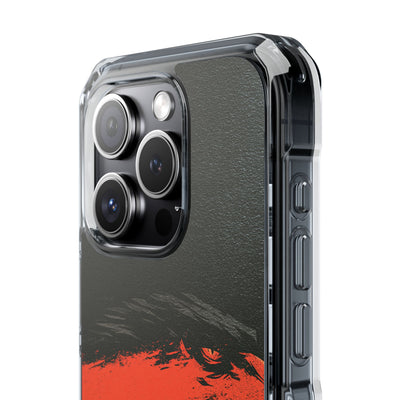 Crimson Raptor Noir · Clear Impact Magnetic Phone Case for iPhone ·  Black