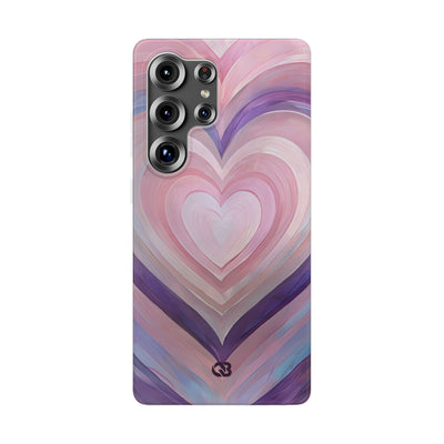 Lavender Pulse Hearts · Soft Phone Case for Samsung