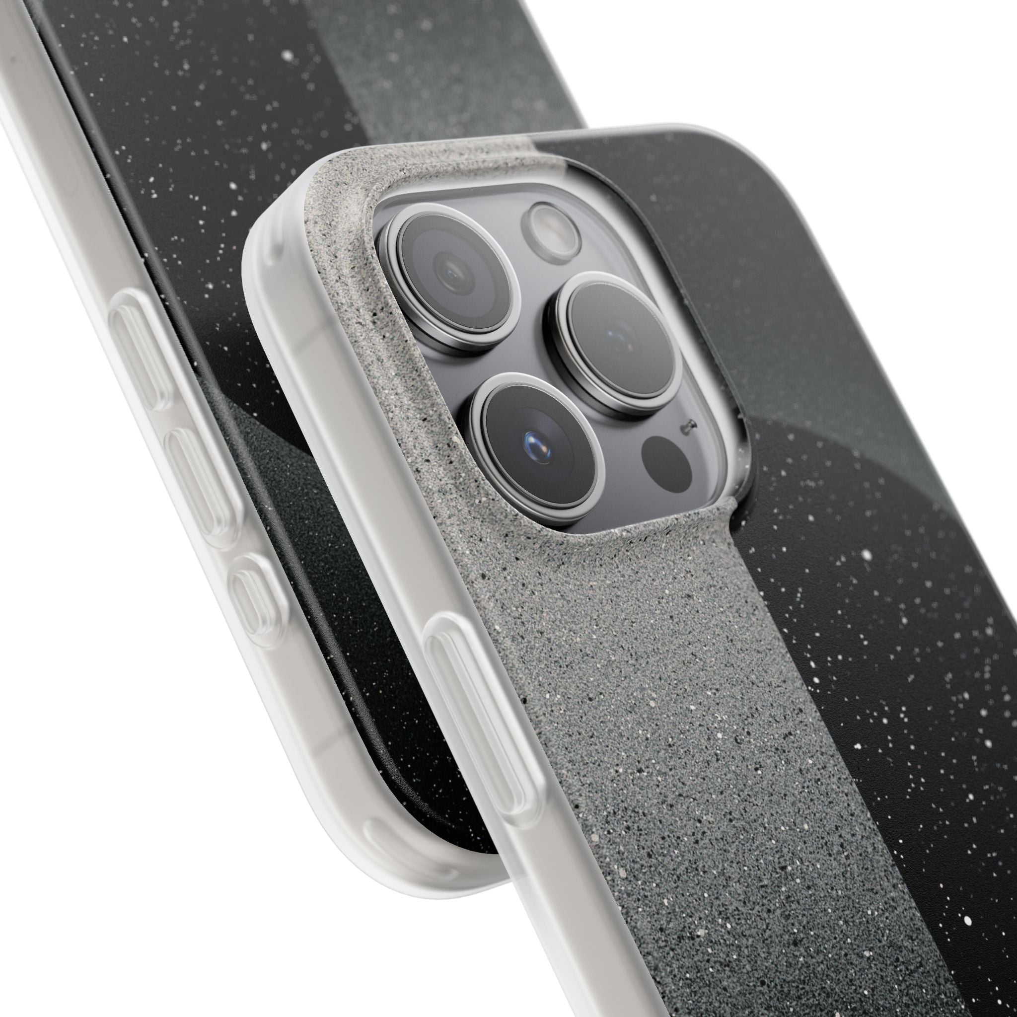 Black Lite Phone Case for iPhone - Lunar Static Orbit