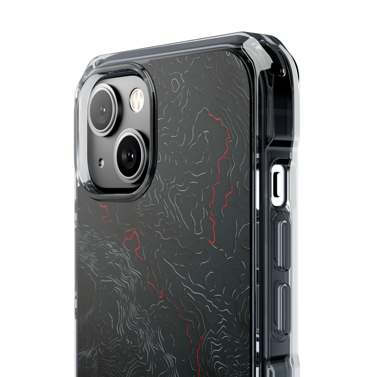 Crimson Rift · Clear Impact Magnetic Phone Case for iPhone ·  Black