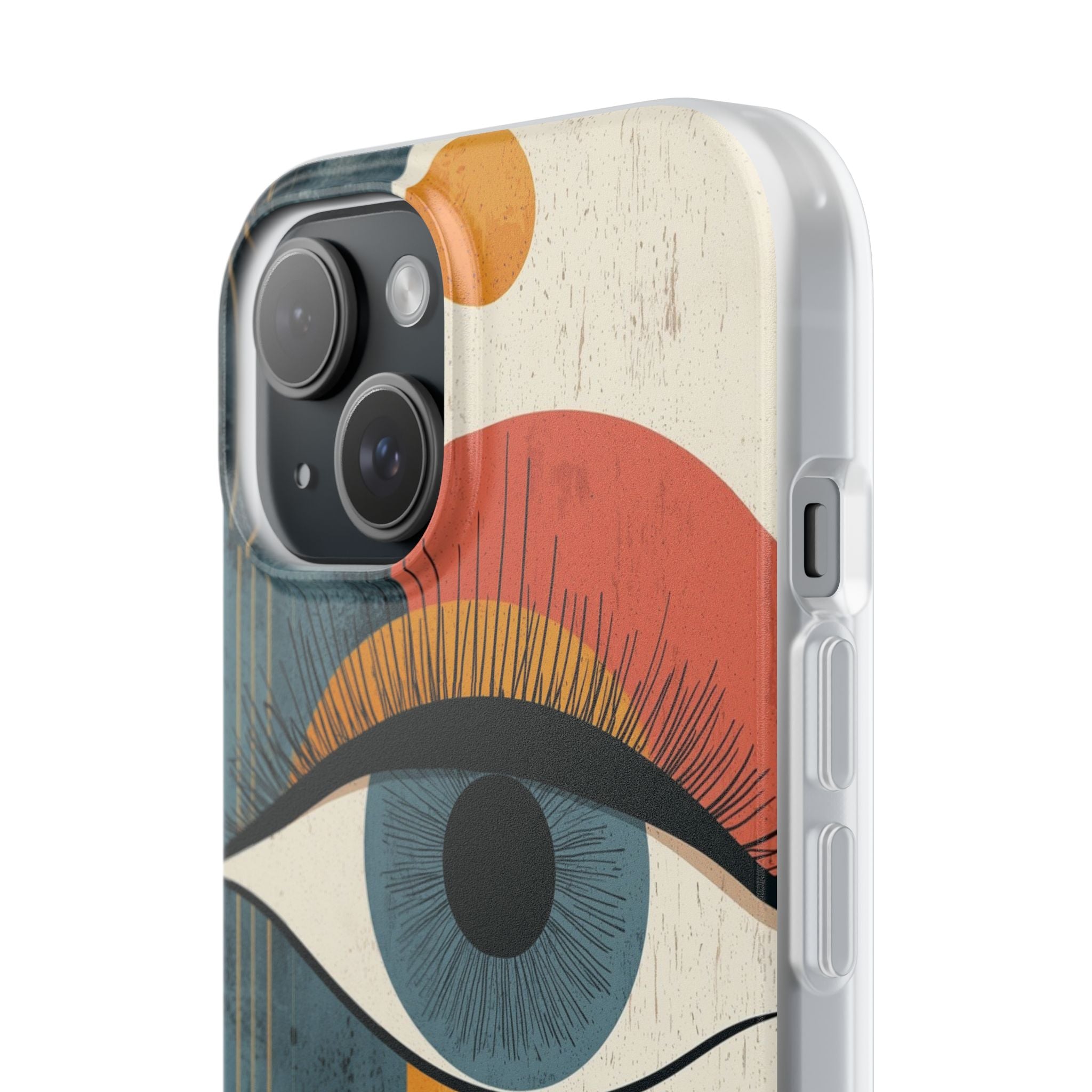 Distressed Azure Ocular · Soft Phone Case for iPhone