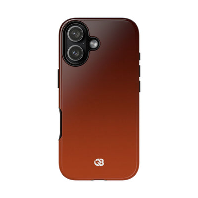 Orange Tough Phone Case for iPhone - Obsidian Ember Fade