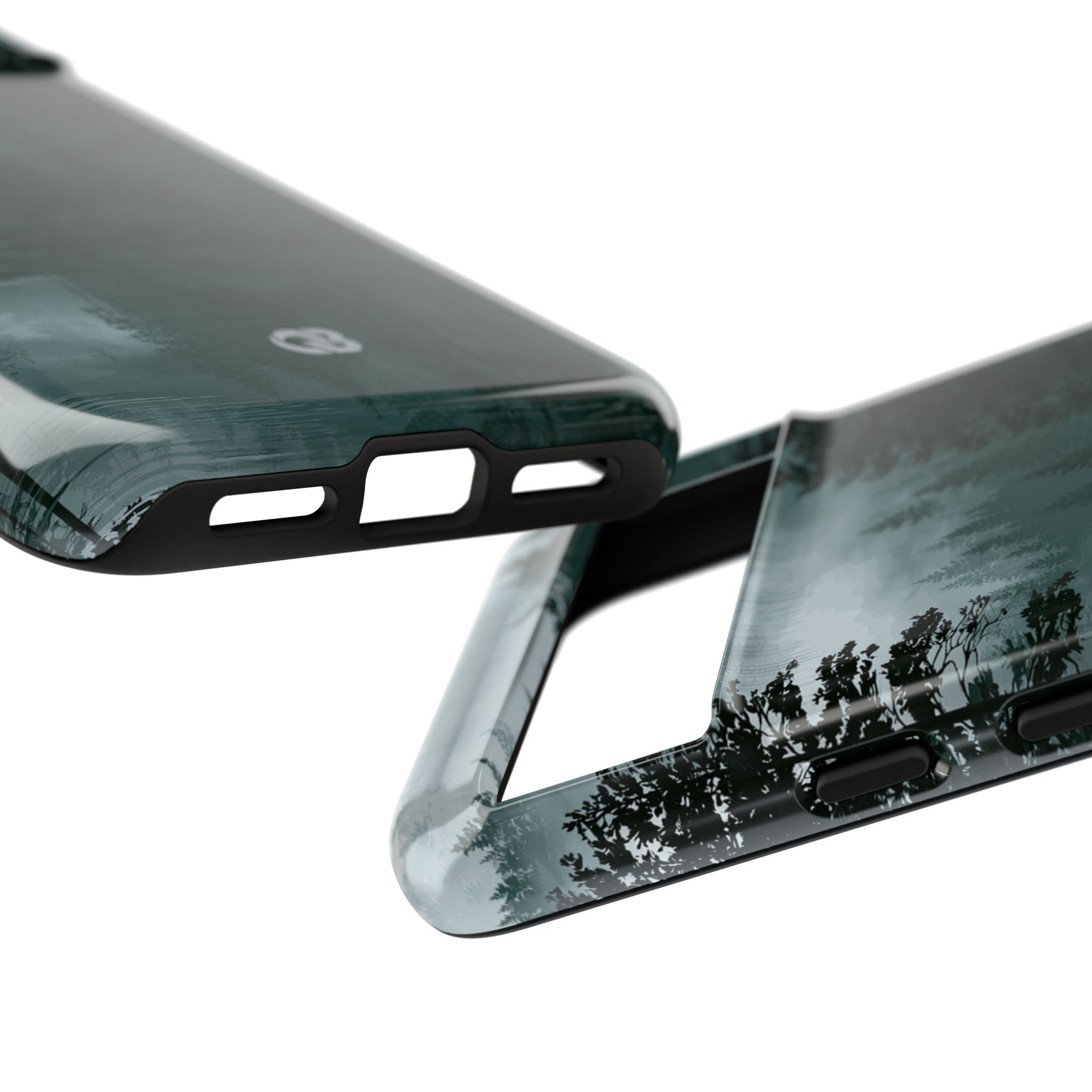 Green Tough Phone Case for Google Pixel - Misty Evergreen Mirror