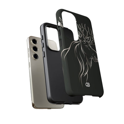 Nordic Moose Contour · Tough Phone Case for Samsung · Black