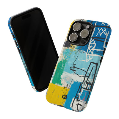 Azure Urban Scribble · Tough Phone Case for iPhone