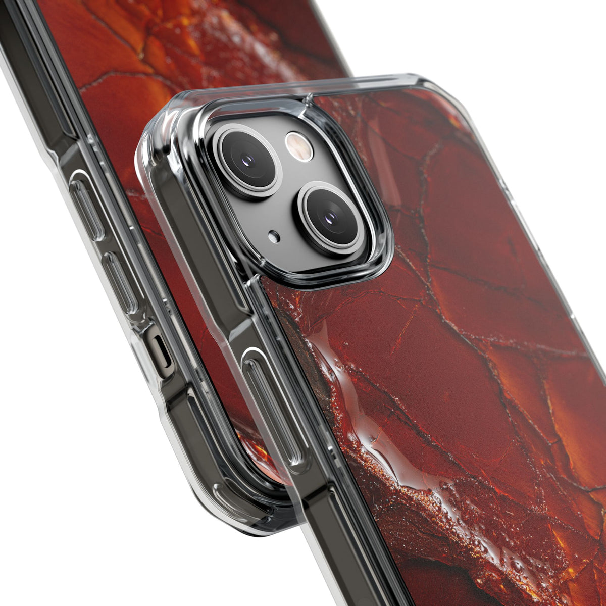 Amber Embrace · Clear Impact Magnetic Phone Case for iPhone · Brown