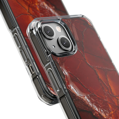 Amber Embrace · Clear Impact Magnetic Phone Case for iPhone · Brown