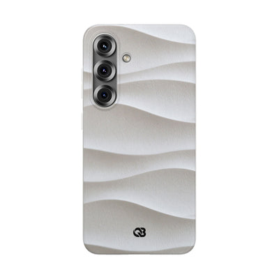 White Lite Phone Case for Samsung - Arctic Flow Ridges