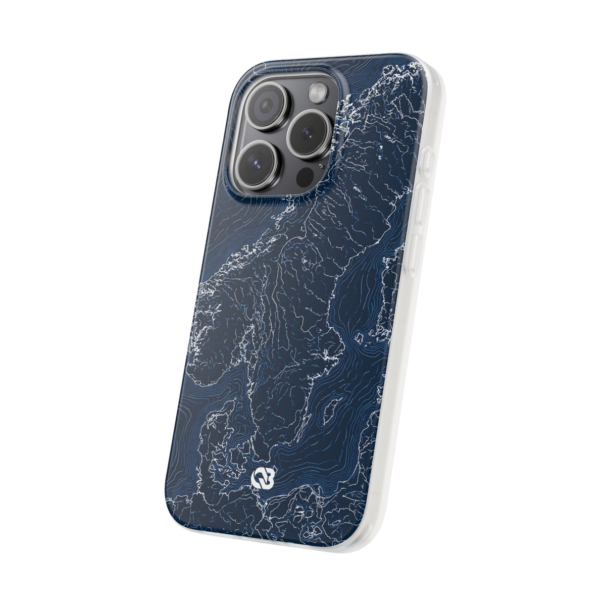 Nordic Contour Chart · Lite Phone Case for iPhone ·  Blue