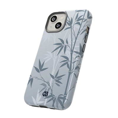 Misty Bamboo Grove · Tough Phone Case for iPhone · Blue