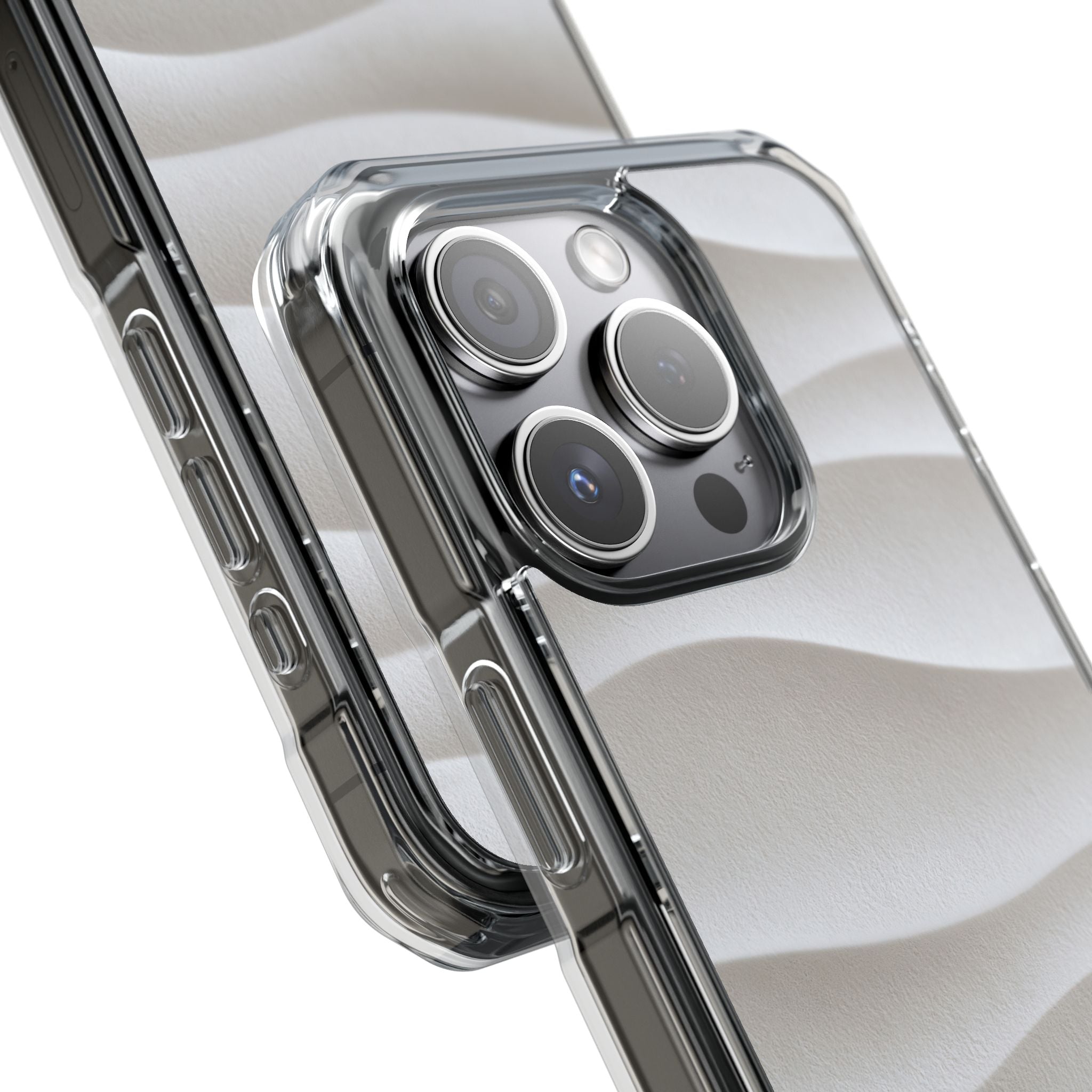 White Impact MagSafe Phone Case for iPhone - Arctic Flow Ridges