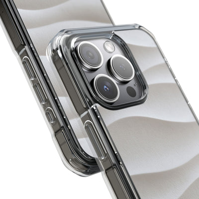 White Impact MagSafe Phone Case for iPhone - Arctic Flow Ridges