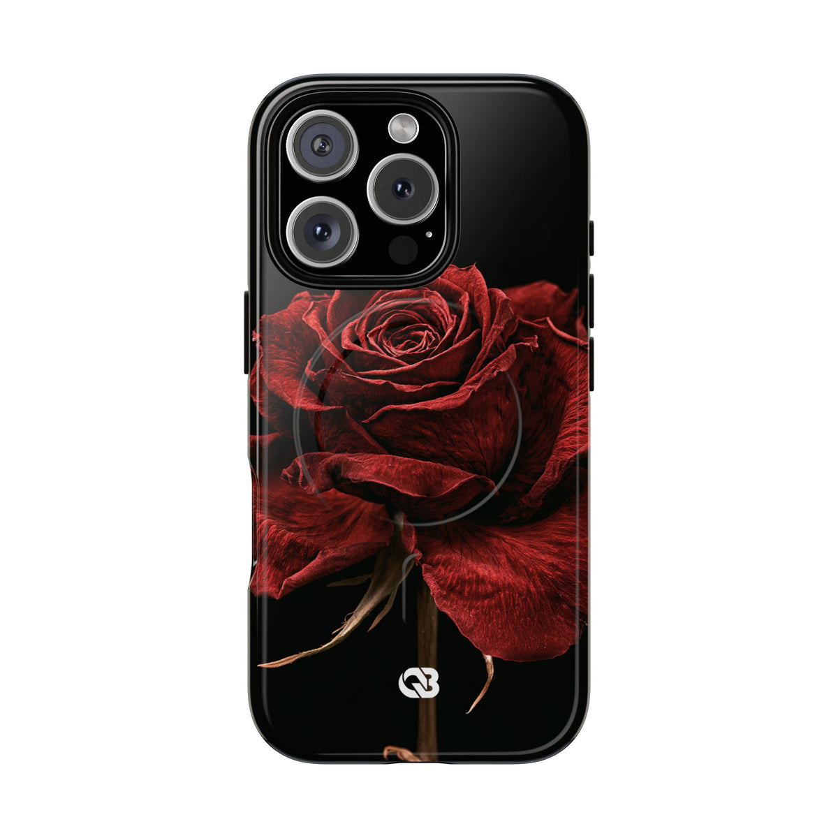Crimson Noir Rose · Tough 2.0 Magnetic Phone Case for iPhone · Black