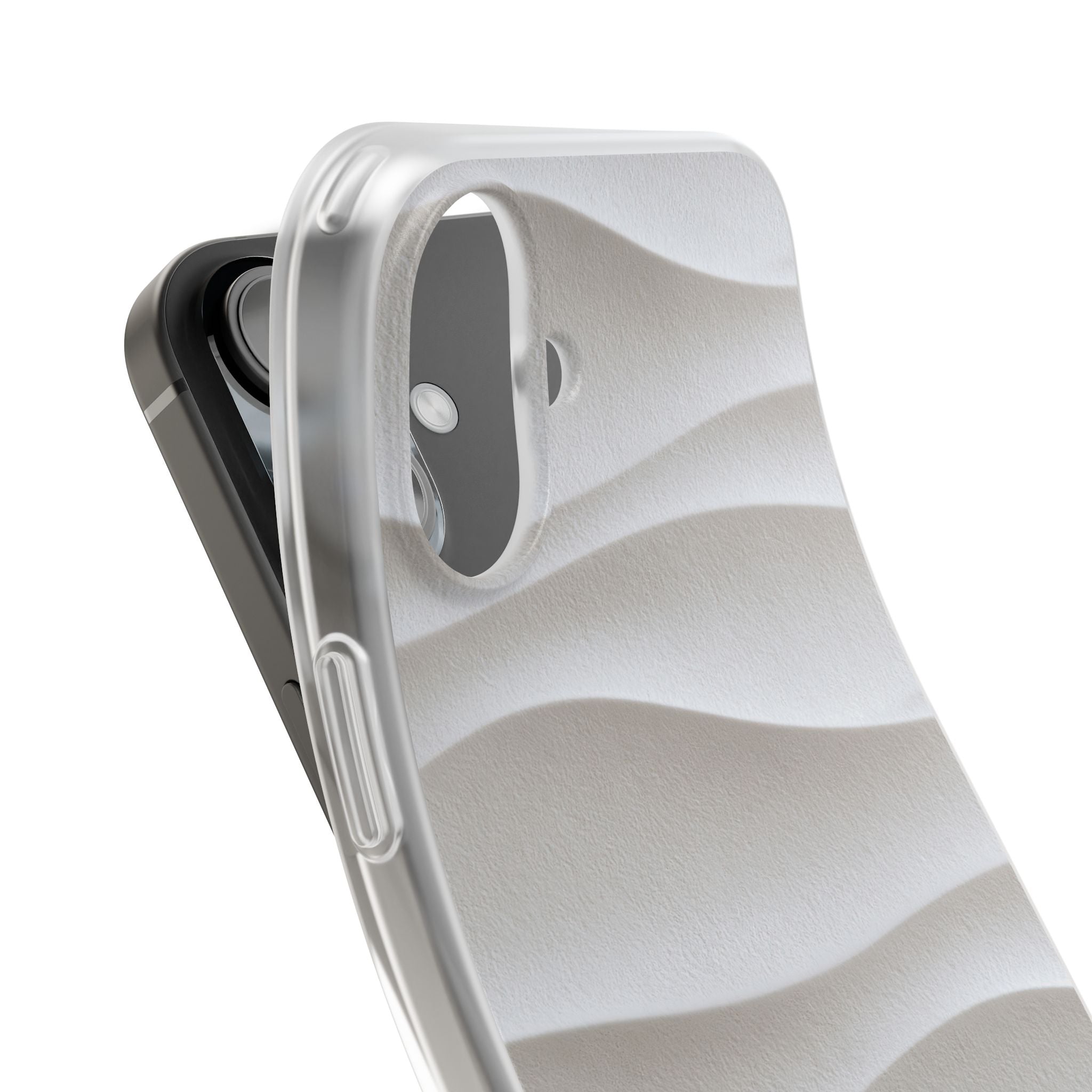 White Lite Phone Case for iPhone - Arctic Flow Ridges