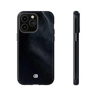 Black Tough Phone Case for iPhone - Obsidian Ridge Flux