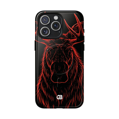 Crimson Horizon Moose · Tough 2.0 Magnetic Phone Case for iPhone · Black