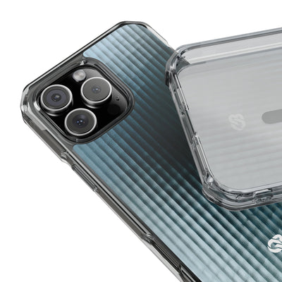 Blue Impact MagSafe Phone Case for iPhone - Glacial Reeded Glass