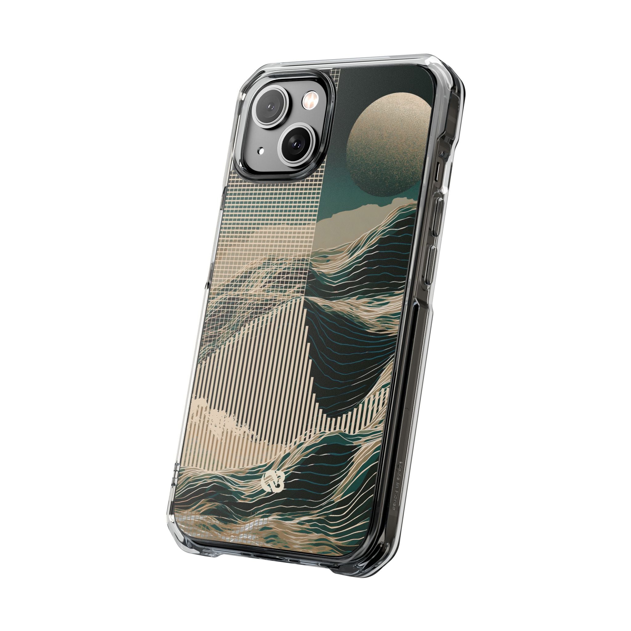 Green Impact MagSafe Phone Case for iPhone - Lunar Moss Topography