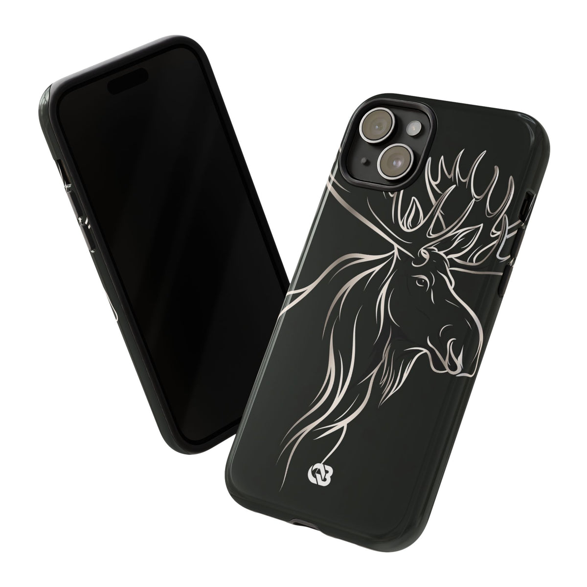 Nordic Moose Contour · Tough Phone Case for iPhone · Black