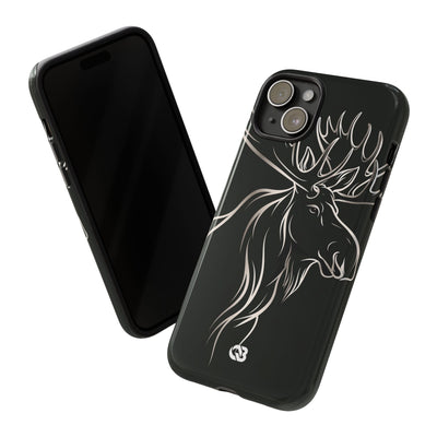 Nordic Moose Contour · Tough Phone Case for iPhone · Black