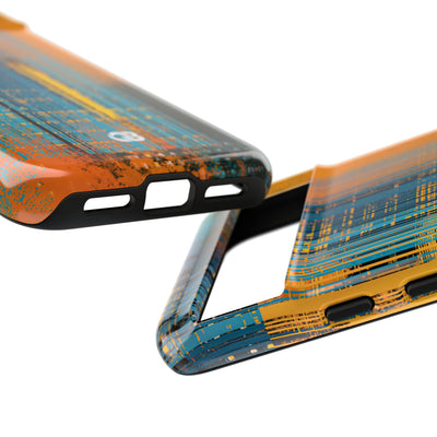 Cyber Glitch Stream · Tough Phone Case for Pixel ·  Teal