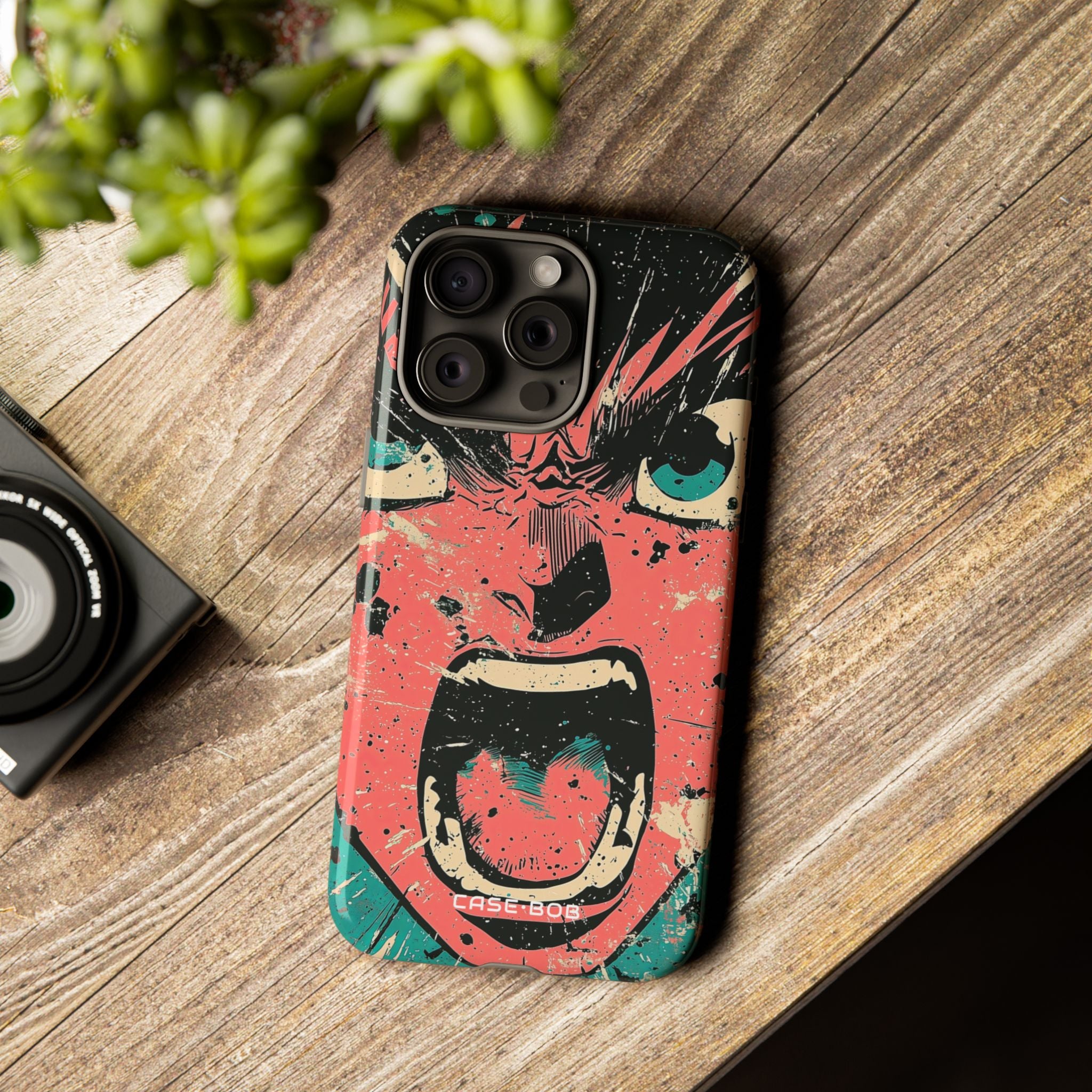 Screaming Face Pink iPhone 15 Pro Max Case - Tough