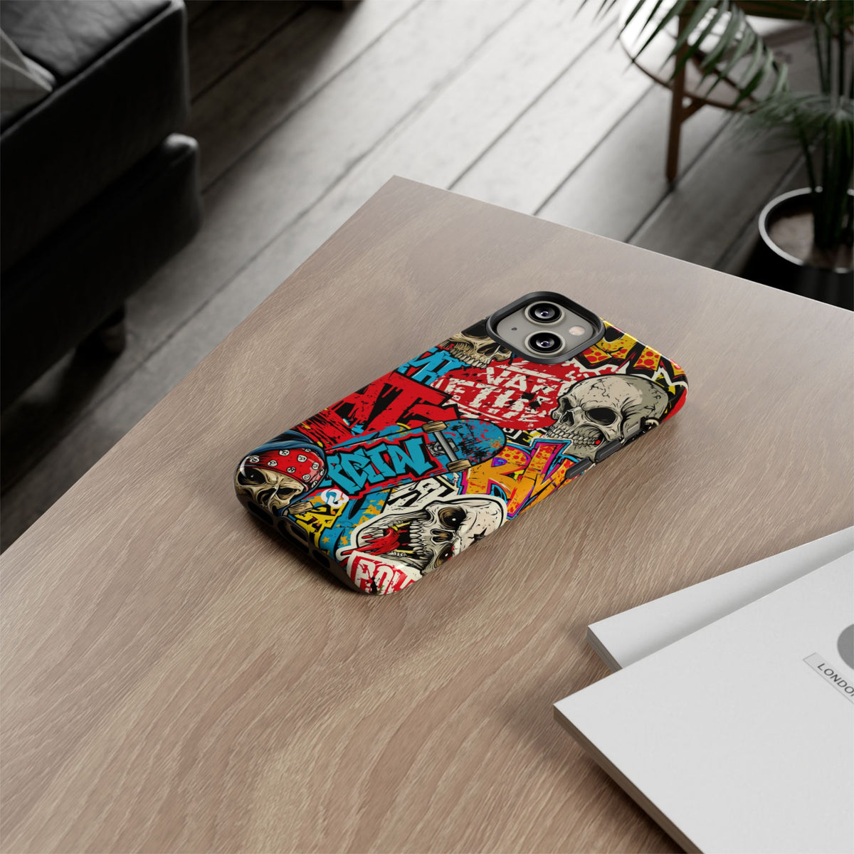 Skate Skull Riot · Tough Phone Case for iPhone · Red