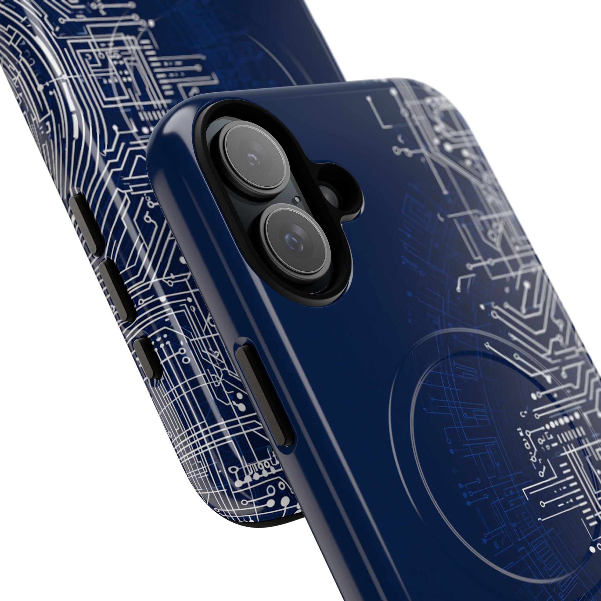 Blue Tough 2.0 Magsafe Phone Case for iPhone - Cobalt Circuit Logic