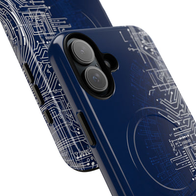 Blue Tough 2.0 Magsafe Phone Case for iPhone - Cobalt Circuit Logic