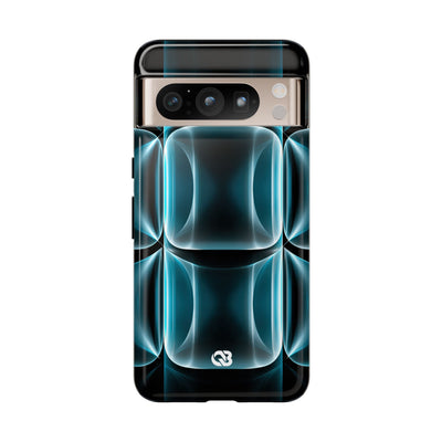 Translucent Cyber Grid · Tough Phone Case for Pixel ·  Teal