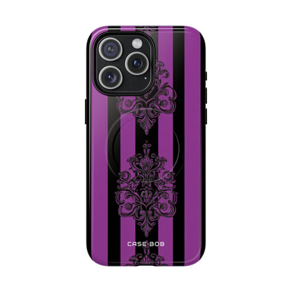 Damask Elegance Purple iPhone 15 Pro Max Case - Tough+