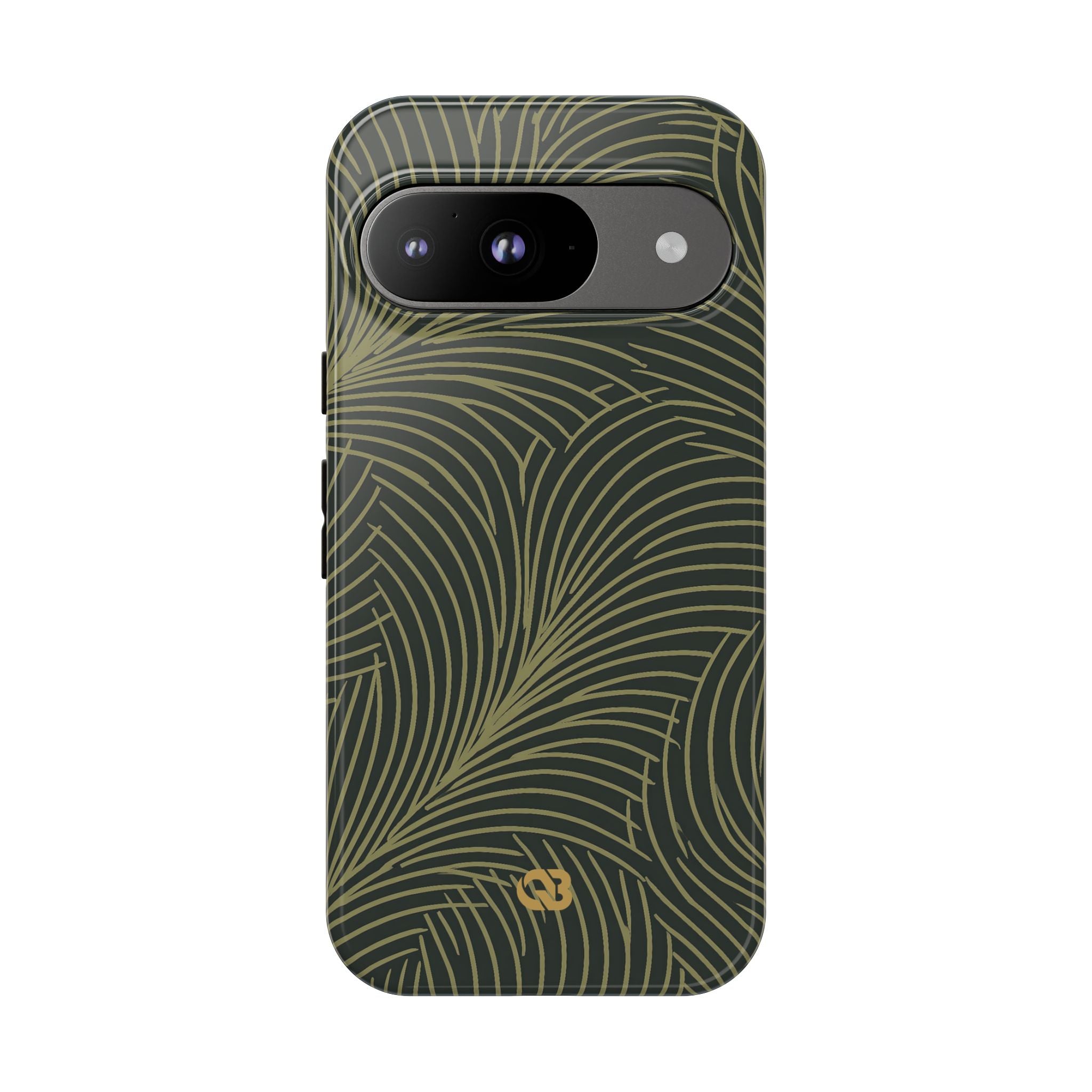 Green Tough Phone Case for Google Pixel - Dark Olive Plume