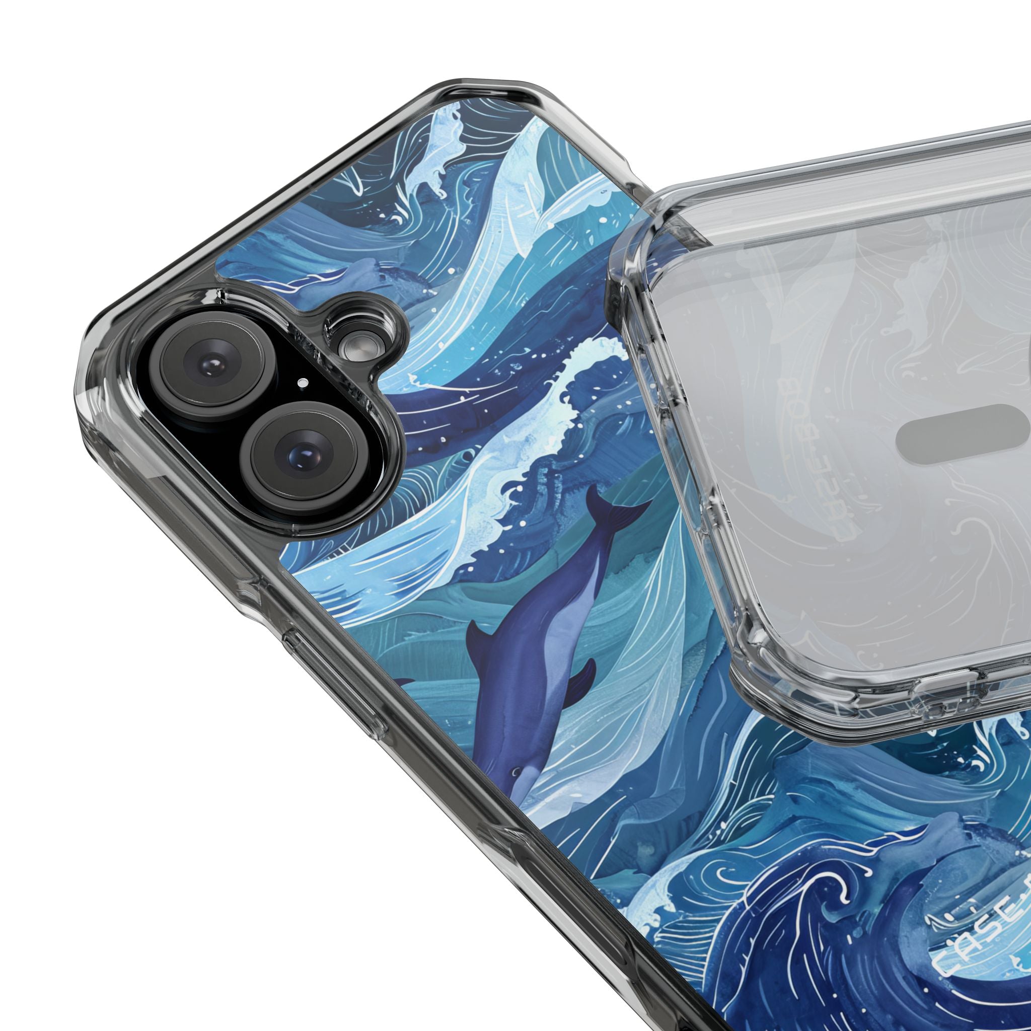 Dolphin Waves iPhone 16 Case - Impact - CASE•BOB