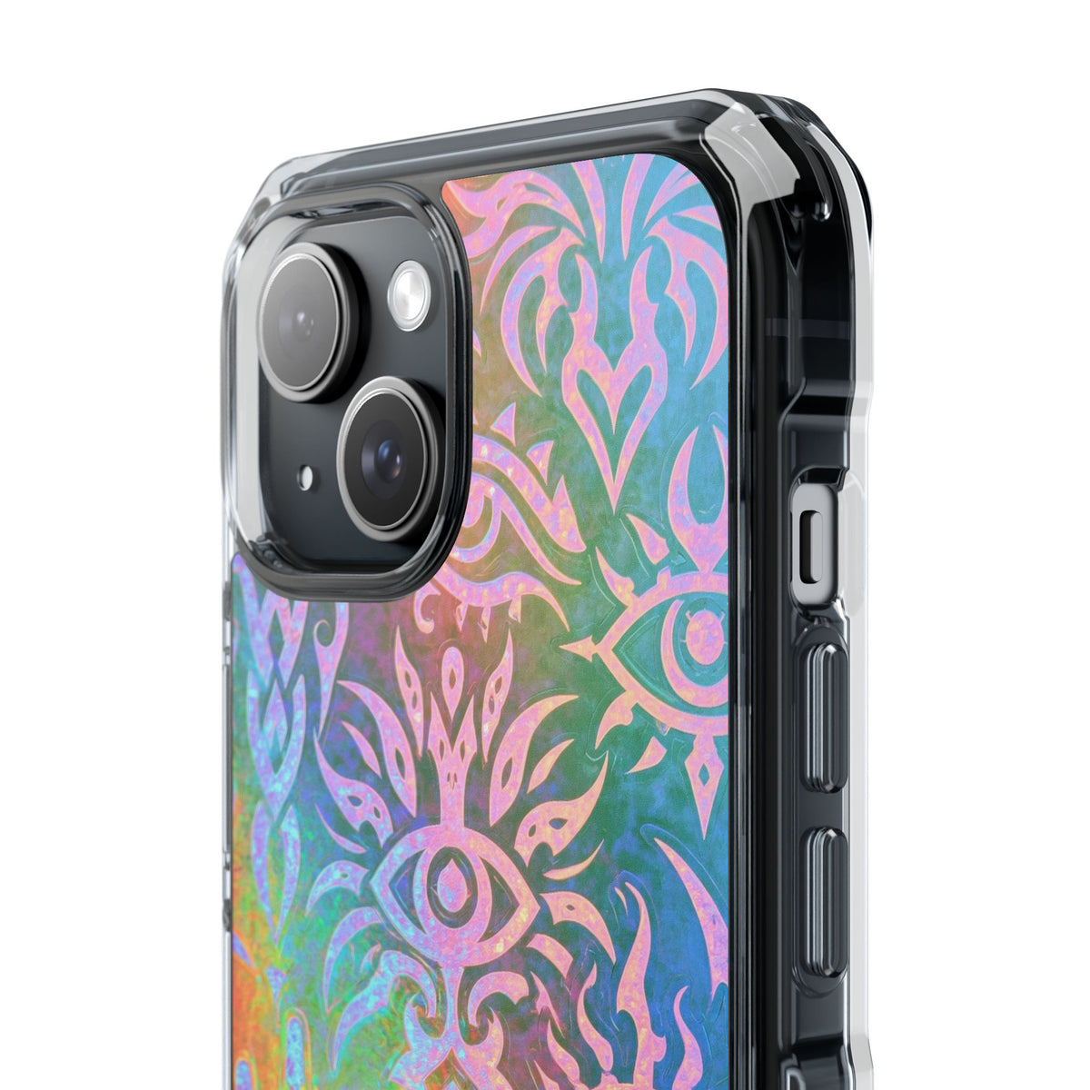 Chromatic Mystic Sigil · Clear Impact Magnetic Phone Case for iPhone · Blue