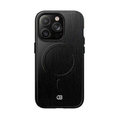 Obsidian Brushed Steel · Tough 2.0 Magnetic Phone Case for iPhone · Black