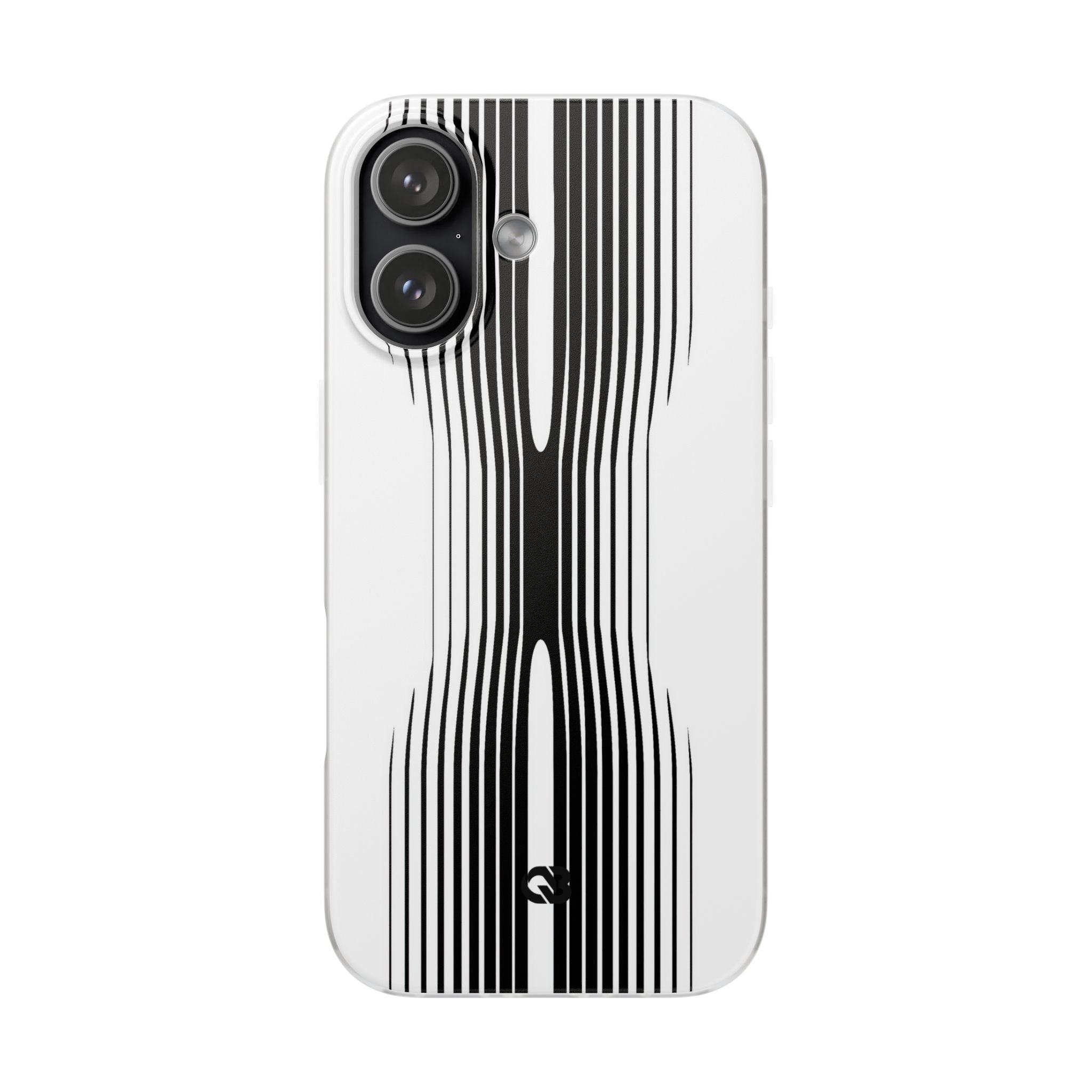 White Lite Phone Case for iPhone - Kinetic Mono Distortion