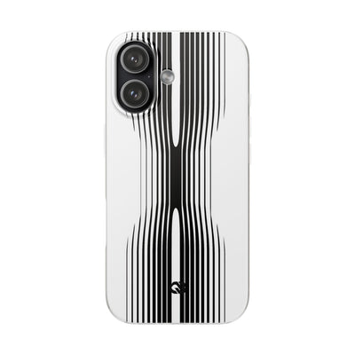 White Lite Phone Case for iPhone - Kinetic Mono Distortion