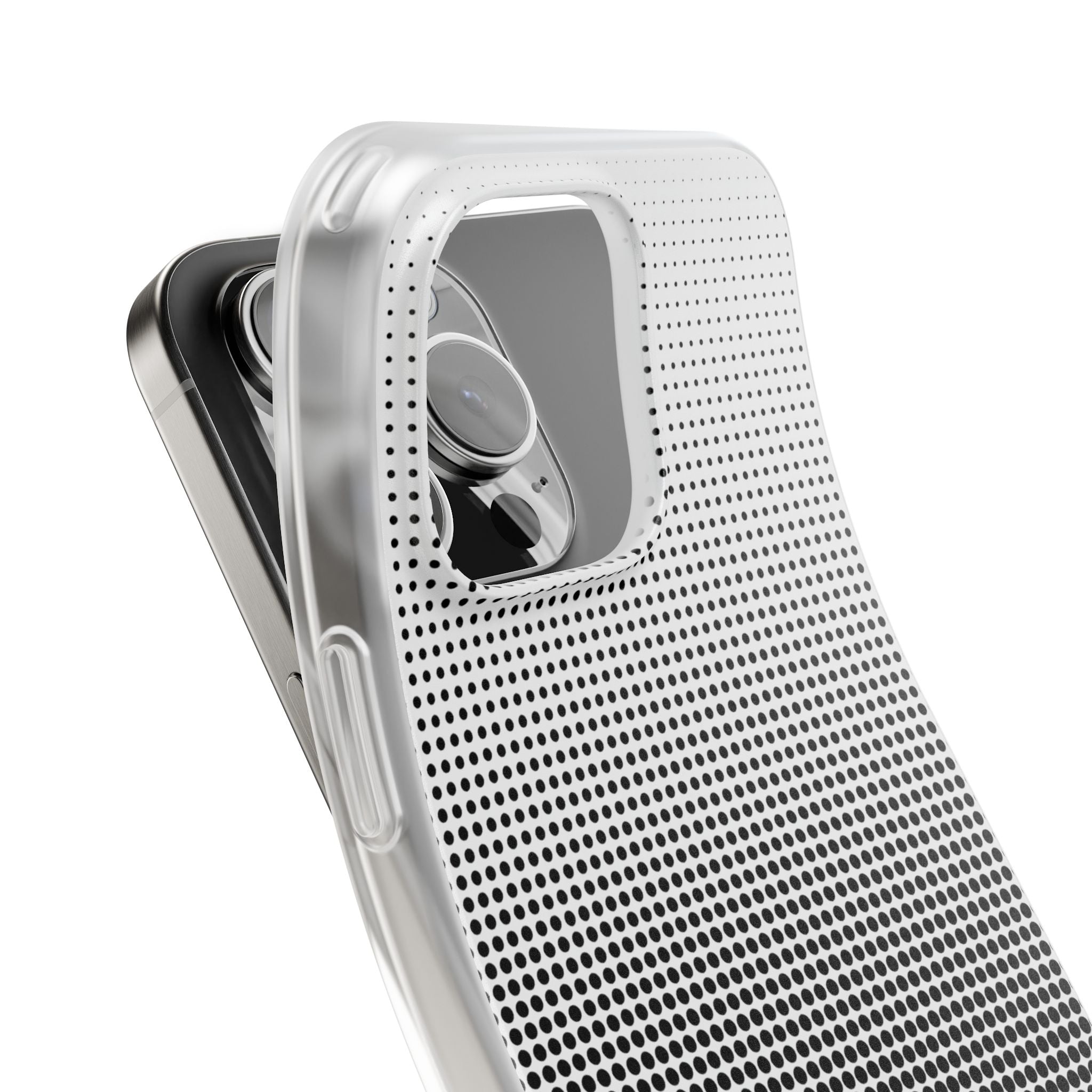 Black Lite Phone Case for iPhone - Obsidian Halftone Flux