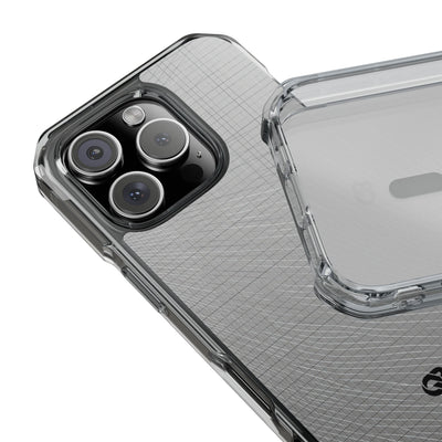 Grey Impact MagSafe Phone Case for iPhone - Chrome Mesh Warp
